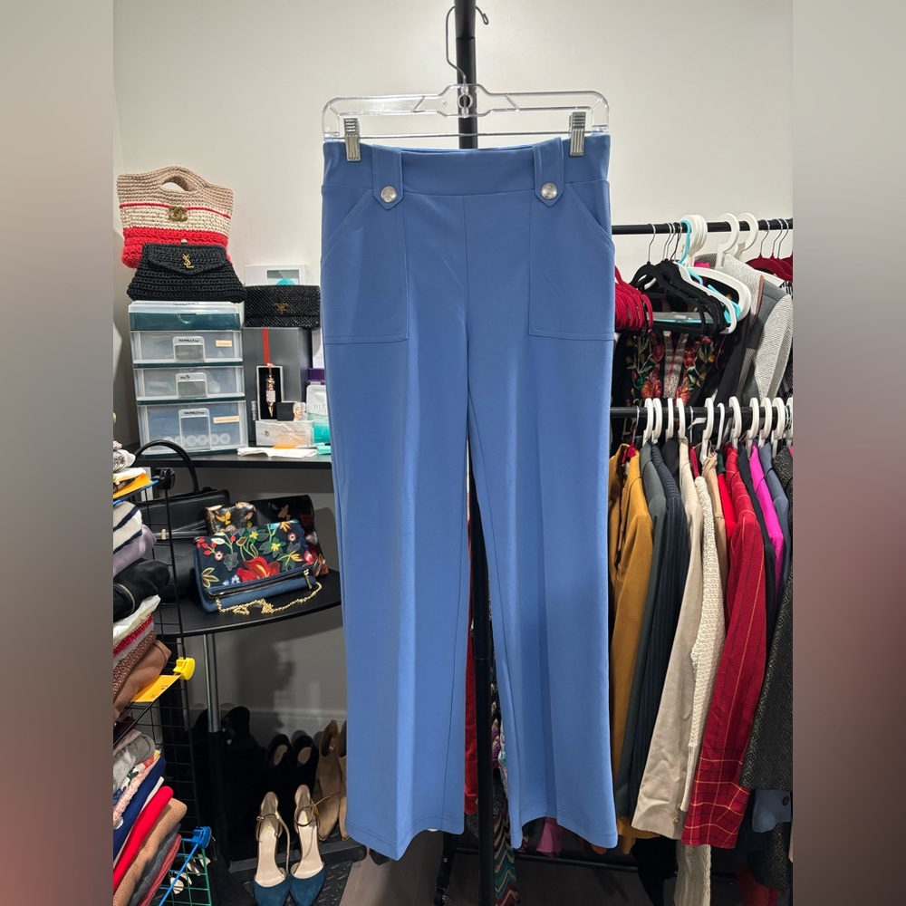 243. Soho Apparel Women's Blue Tailored Pants